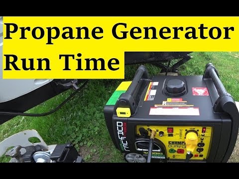 Champion 100263 Propane generator run time test PT 1