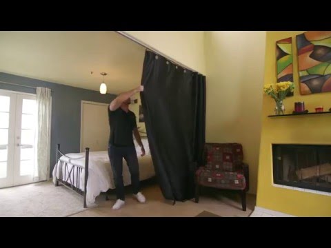 Ceiling Track Room Divider Kit How To Video #DivideAndConquer