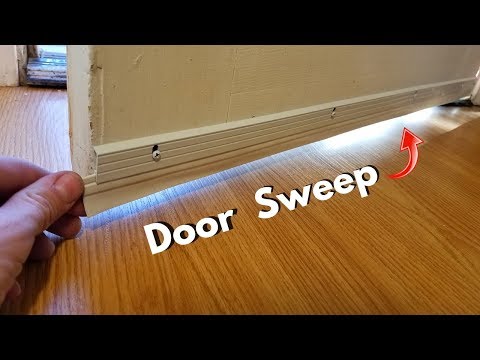 Installing a Door Sweep. Seal Gap, Keep Drafts &amp; Bugs Out! -Jonny DIY